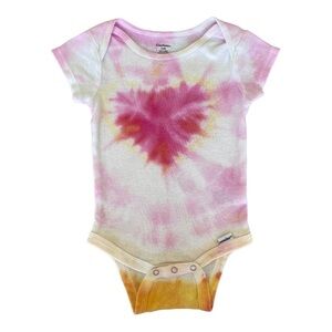 Custom One of a Kind Tie Dye Onesie, 100% Cotton, Unisex, 3-6 MO